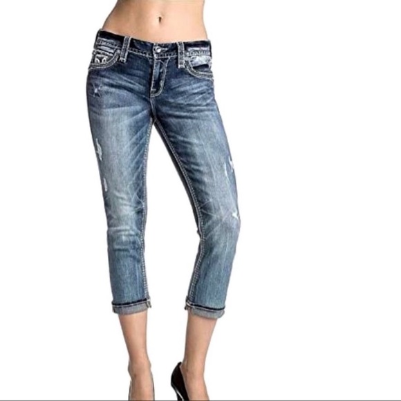 NWT ROCK REVIVAL EBBA EASY CROP JEANS - Picture 8 of 15